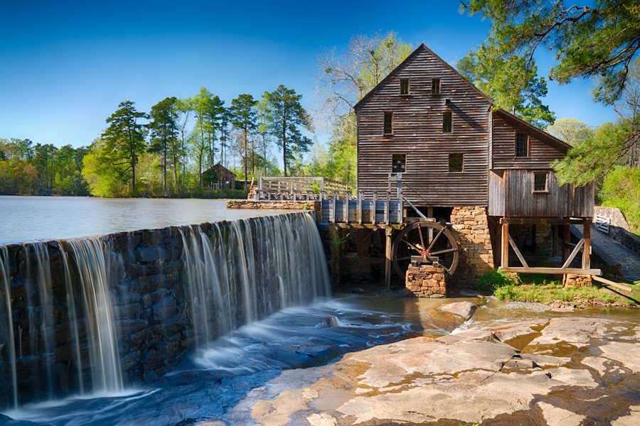 Historic Yates Water Mill in Raleigh, North Carolina