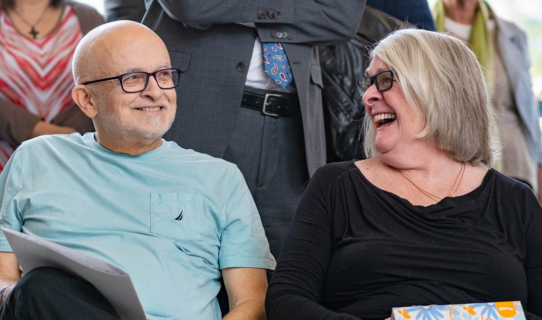 Dal and Kit at the unveiling of The Dal Schindell Gallery (April 2, 2019)