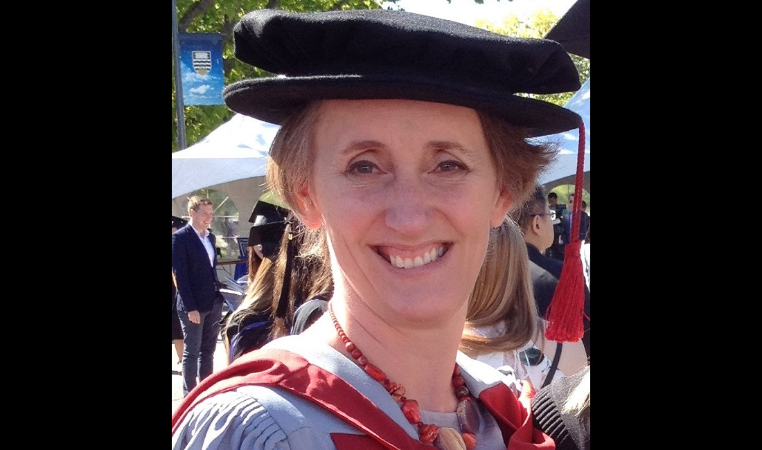 Graduation day at UBC, where Kate served on faculty