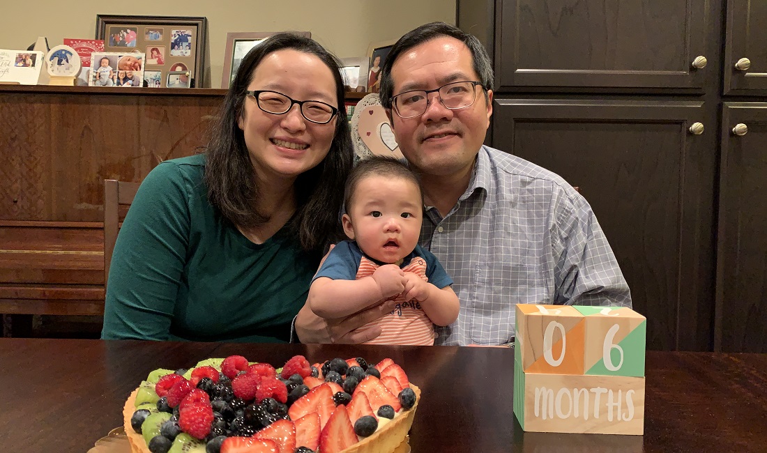Betsy Wang, Nelson Lu, and their son, Benes
