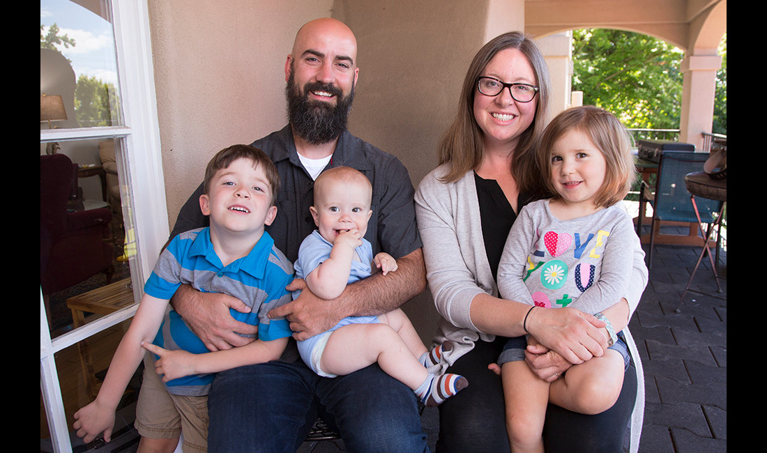 Jill and Ian McFadden with their three kids