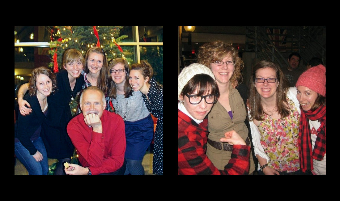 Hannah with friends at Christmas (left) and Taste of the World (right). Guest starring President Rod Wilson!