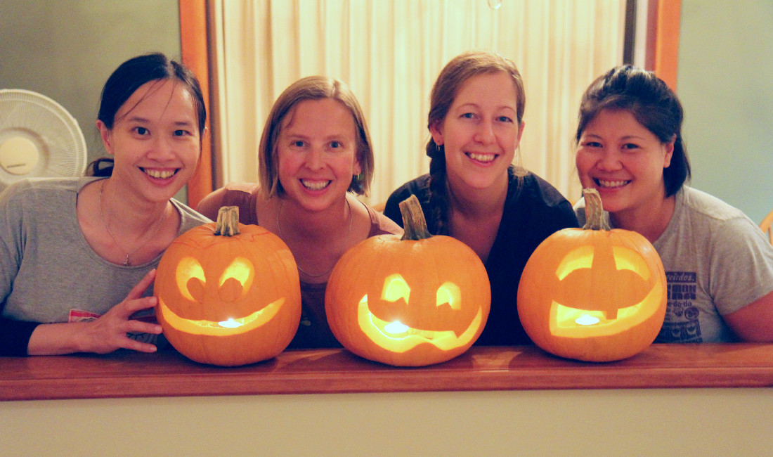 Pumpkin carving at Rosewoods